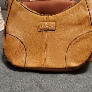 London Fog Camel Leather Hobo Bag